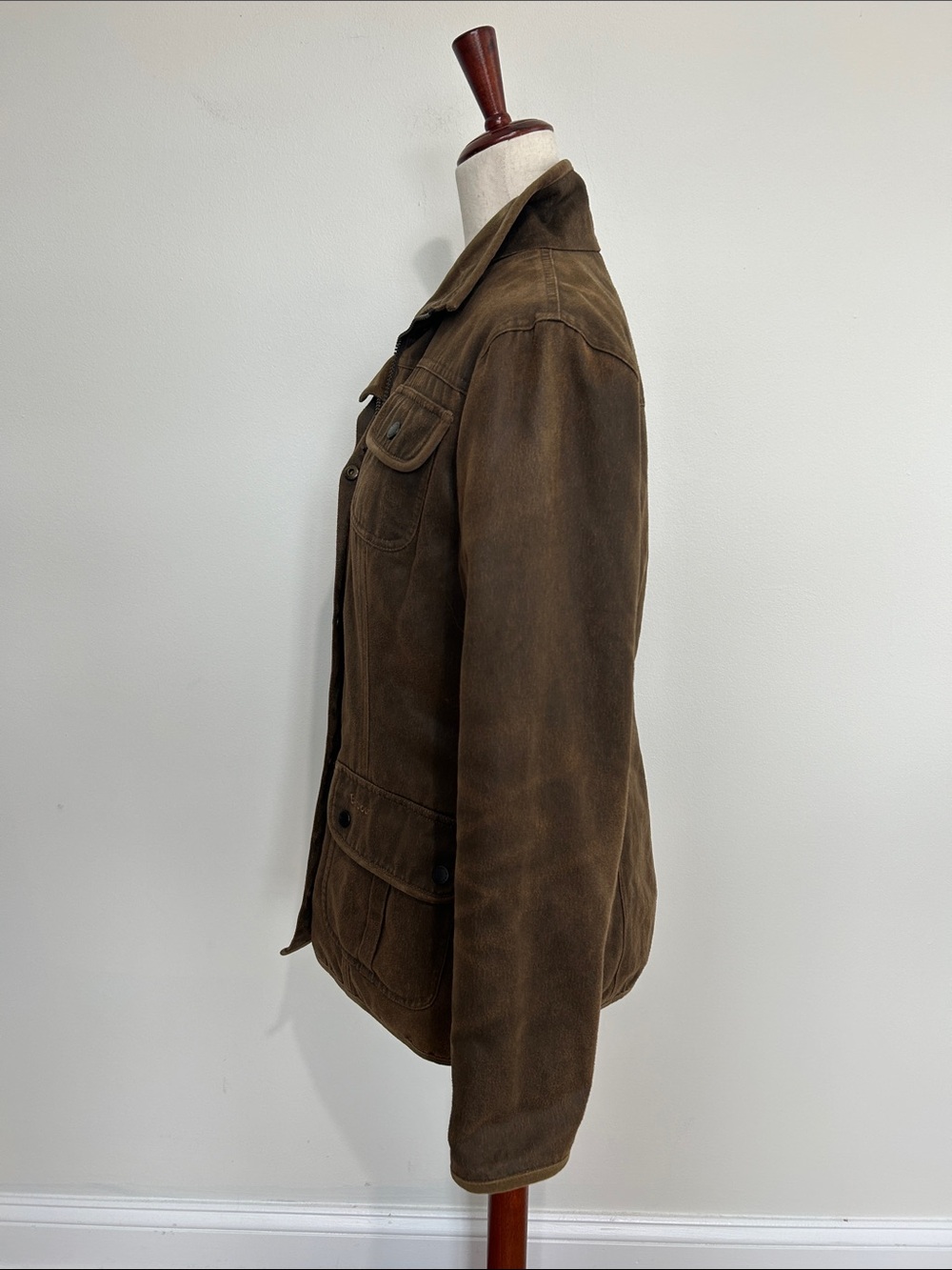 Women’s Barbour Brown Field Jacket with Stand Collar Size US 10 EUC - Picture 3 of 9